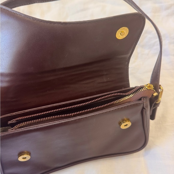 Dark Brown Leather Shoulder Bag - Picture 3 of 4